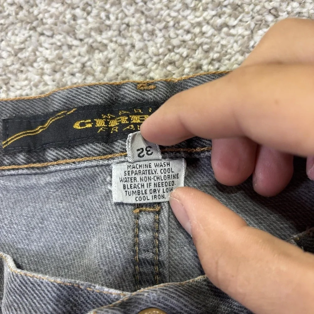 Marithe Francois Girbaud Jeans Mens 32x32 Gray Charcoal Wash Straight Distressed